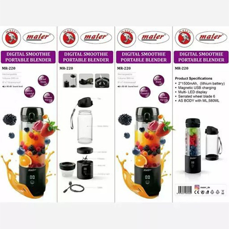 شیکر شارژی مایر مدل MR-220-plus گنجایش 0.58 لیتر