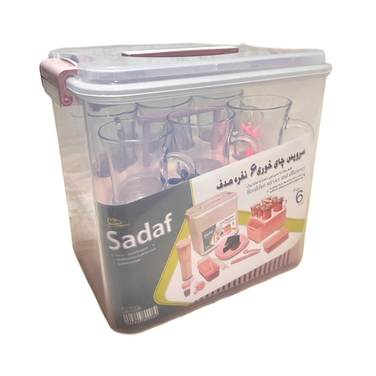 سبد پیک نیک 34 پارچه صدف مدل صبحانه خوری کد s34