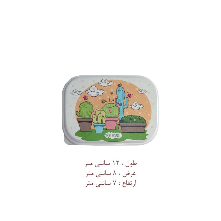 ظرف نگهدارنده غذای کودک مدل کاکتوس کد PK-H333 بسته 4 عددی