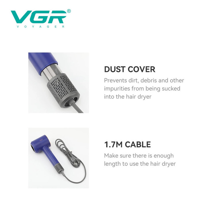 سشوار حرفه ای ۱۹۰۰ وات وی جی ار مدل v-445