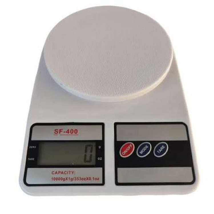 ترازو آشپزخانه دیجیتال مدل New Electronic SF 400 حداکثر ظرفیت قابل اندازهگیری 10 کیلوگرم با دقت اندازهگیری 1 گرم