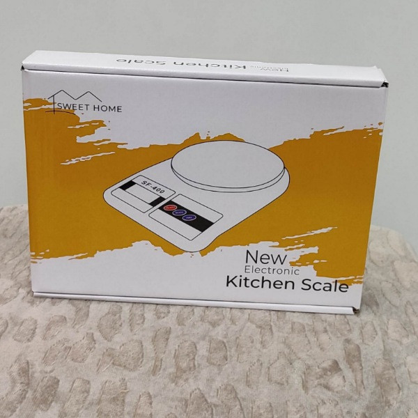 ترازو آشپزخانه دیجیتال مدل New Electronic SF 400 حداکثر ظرفیت قابل اندازهگیری 10 کیلوگرم با دقت اندازهگیری 1 گرم